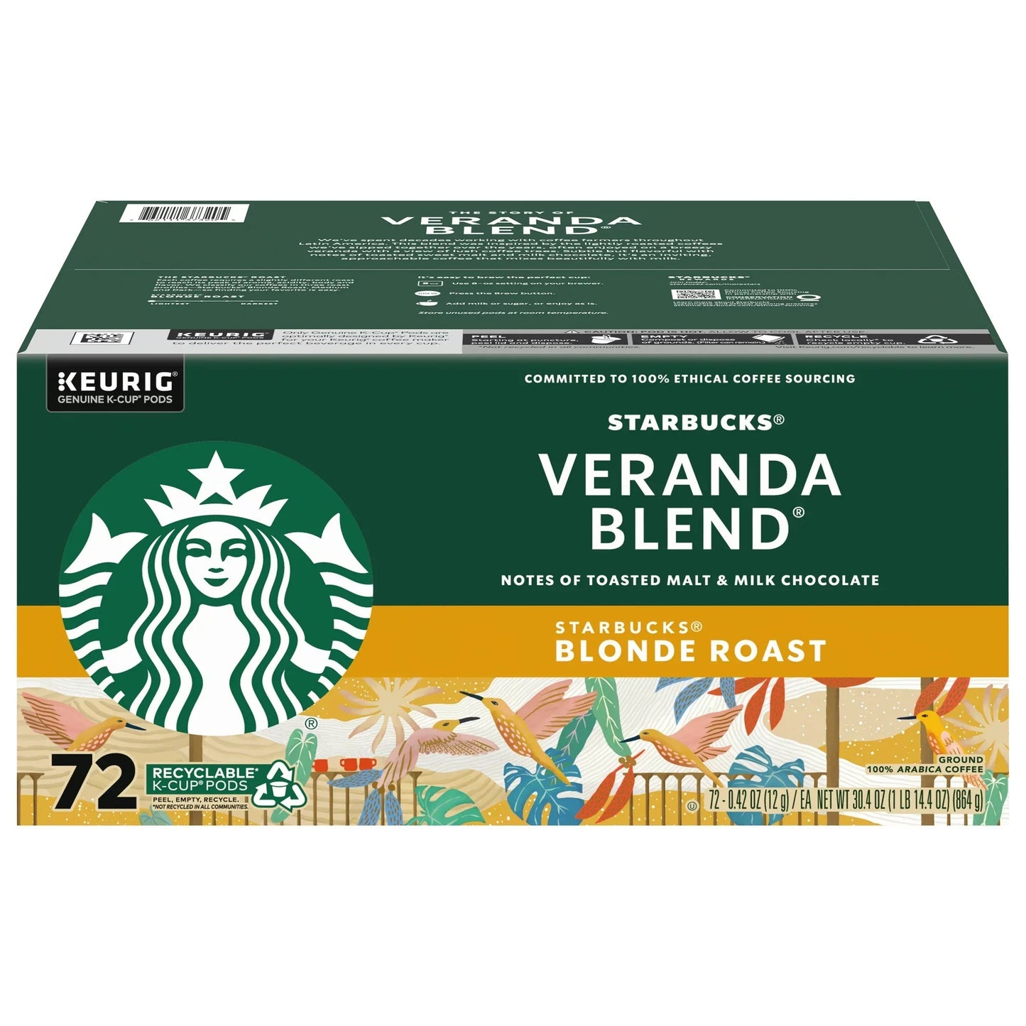 Starbucks Pike Place Roast K-Cups for Keurig , 1 Count (Pack of 72)