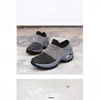[Air Cushion Sole Sneakers] Lightweight Mesh Women's Air Cushion Sole Chunky Sneakers - Low Top Running Shoes - Women's Footwear