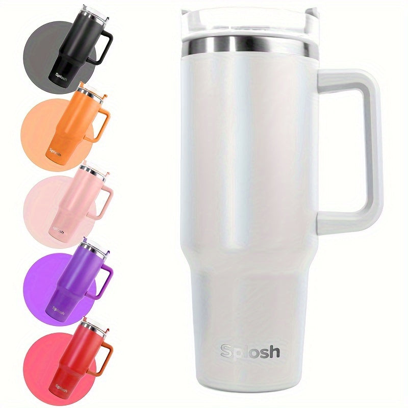 40 Oz. Insulating Glass With Handle And Straw Cover, Vacuum Reusable Stainless Steel Water Bottle, Double-layer Vacuum Insulation, Beverage Insulation And Long-lasting Cold Preservation. Coffee Cups, Christmas Cups, Local War