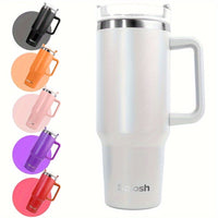 40 Oz. Insulating Glass With Handle And Straw Cover, Vacuum Reusable Stainless Steel Water Bottle, Double-layer Vacuum Insulation, Beverage Insulation And Long-lasting Cold Preservation. Coffee Cups, Christmas Cups, Local War