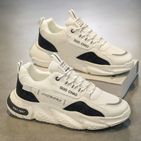 Mens Fashionable Chunky Sneakers - Ultra-Breathable Pillow Sole - Secure Non-Slip Grip - Durable for Outdoor Adventures - Comfortable Lace-Up Mens Shoes
