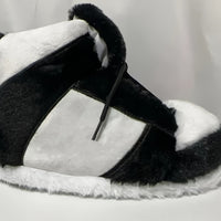 Men's Fuzzy Lace Up Thermal Home Shoes, Comfy Non Slip Casual Funny Indoor Shoes, Men's Footwear