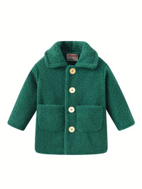 JOMAKE Girls' Winter Coat - Pastel Pink & Ombre Jacket with Button Front Closure, Soft Fleece-Lined Lapel Collar, Non-Stretchy Fabric for Everyday & Formal Events, Long Sleeve Casual Outerwear for School, Travel - Cute Korean