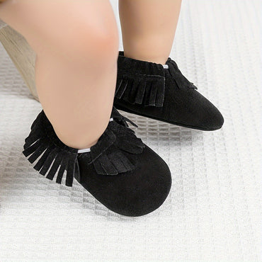 Adorable Tassel Moccasin Shoes for Baby Girls - Soft Sole, Lightweight