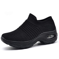 [Air Cushion Sole Sneakers] Lightweight Mesh Women's Air Cushion Sole Chunky Sneakers - Low Top Running Shoes - Women's Footwear
