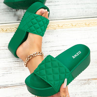 Plaid Pattern Platform Sandals for Women - Comfortable, Casual, Slip-On Summer Shoes with Arch Support and Cushioned Insoles for Beach, Koningsdag/Kings Day, and Outdoor Activities - Easy to Wear and Walk