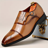 Fashionable Large Size Men'S Casual Shoes with Buckle Design, Beautiful And Elegant, Unique Pattern, Can Be Worn in All Seasons