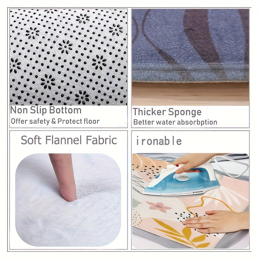 2/3pcs Farmhouse Style Kitchen Mats, Wooden Board Mats, Flannel Material Stain Resistant, Non-slip, Soft and Comfortable, Easy to Clean, Machine Washable Knitted Polyester, Suitable for Bedroom, Living Room, Dining Room, Kitc