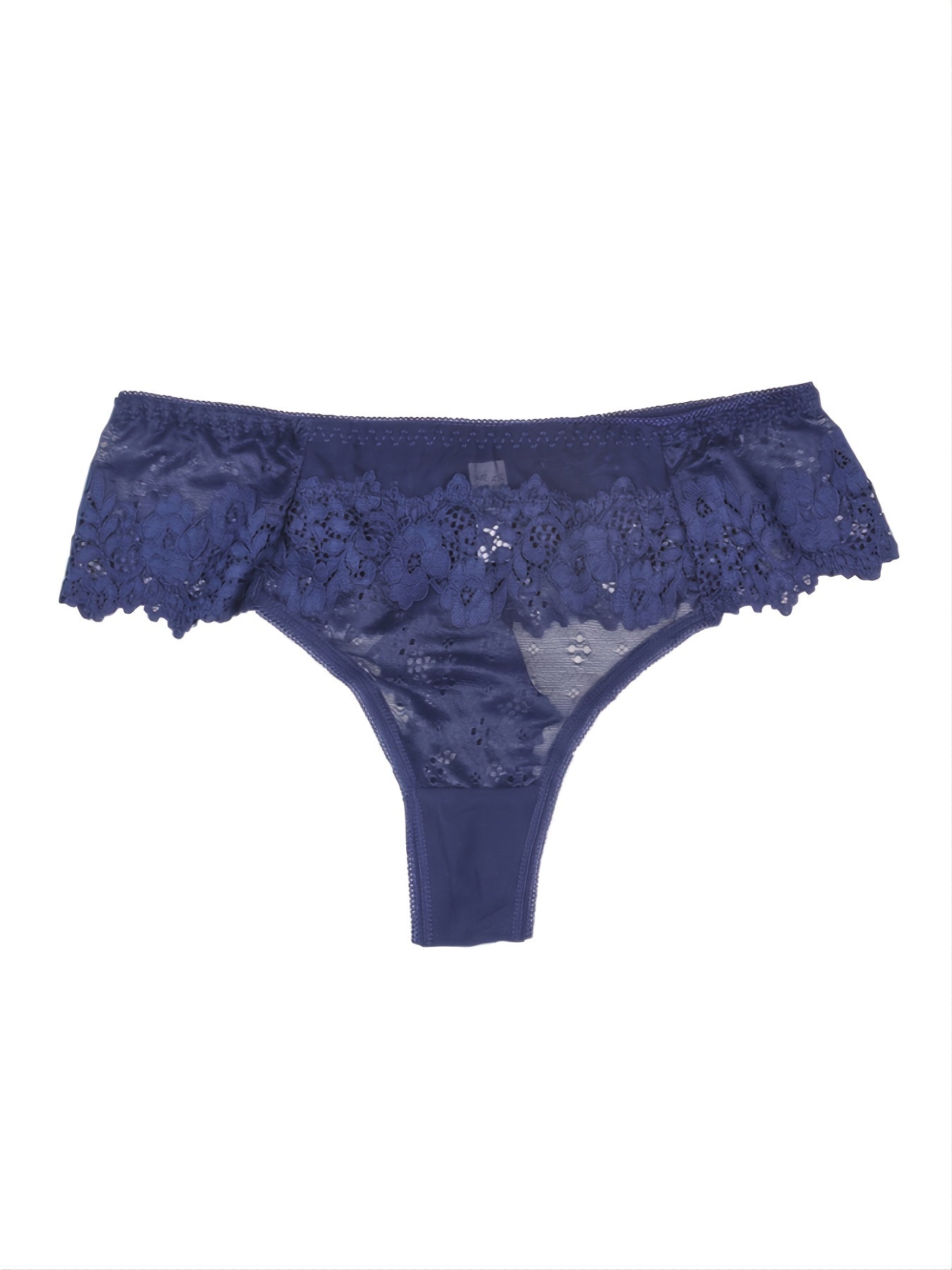 Sexy Brazilian Style Tanga Underwear Women Lace With Mesh Bikini Hipster Panty Breathable Transparent Low Waist Lingerie 5PCS/LOT