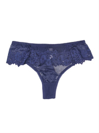 Sexy Brazilian Style Tanga Underwear Women Lace With Mesh Bikini Hipster Panty Breathable Transparent Low Waist Lingerie 5PCS/LOT