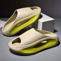 Men's Slippers Anti-collision Design Stepping On Feces Feeling Slippers Men's Bath Home Thickened Sole Heightened Sandals And Slippers Women