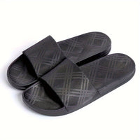 Men's Solid Color Open Toe Breathable Slippers, Comfy Non Slip Casual Durable Soft Sole Lsides, Men's Footwear