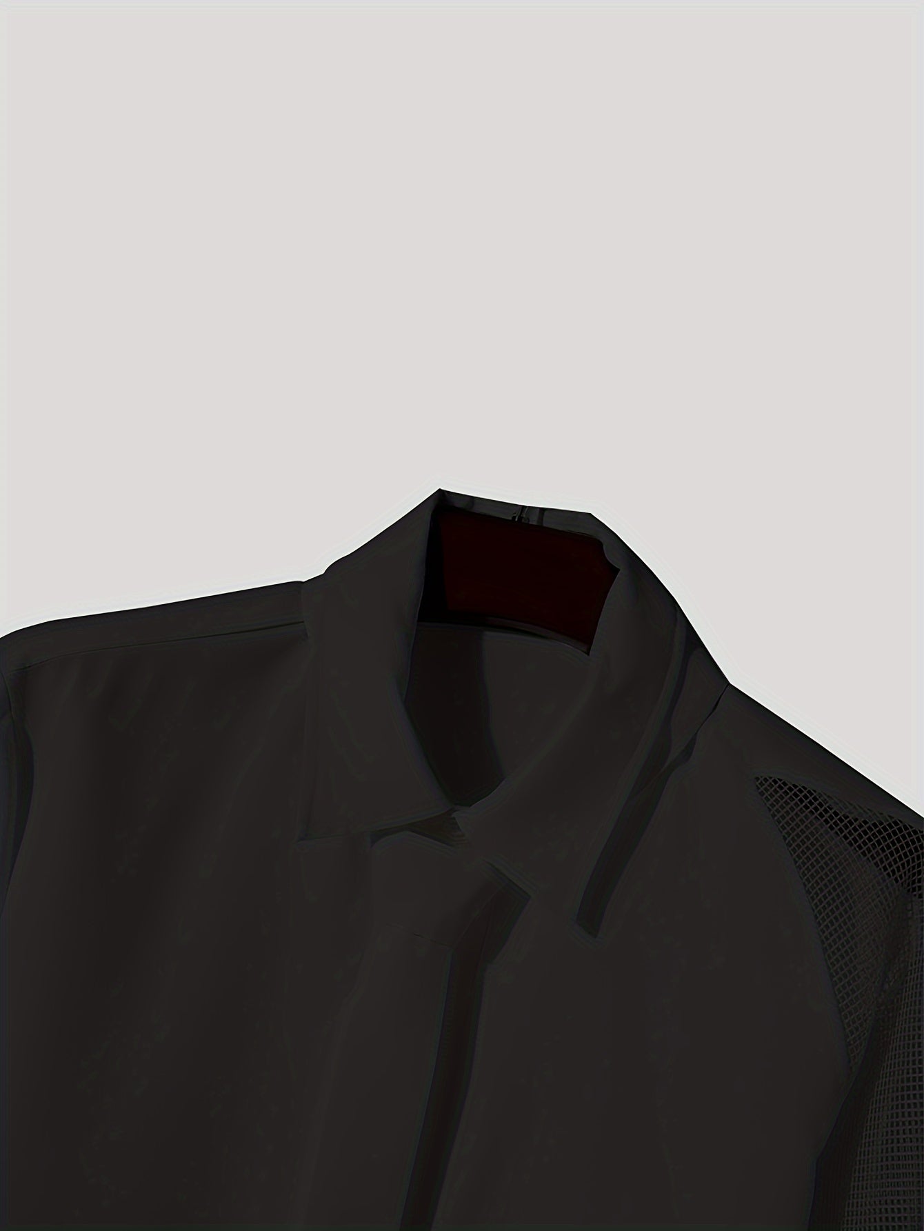 Cross-border foreign trade Men's shirt autumn new Men's casual shirt European and American Men's high-end banquet gentleman shirt plain long-sleeved net splicing shirt performance uniform