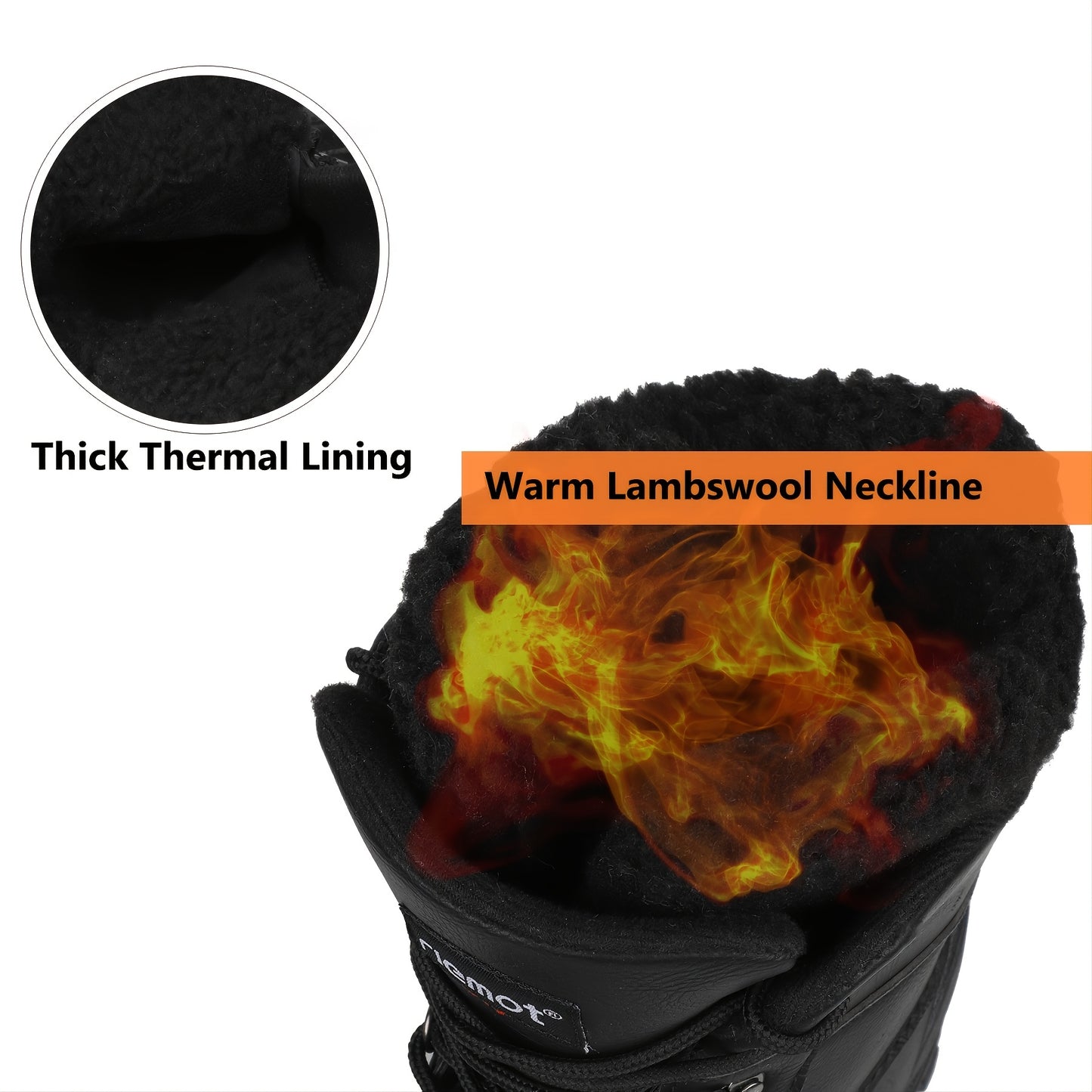 Warm Fleece Men's Snow Boots, Anti-skid Durable Comfortable Boots For Hiking Trekking Climbing