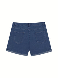 [High Waisted] Denim Shorts | High Waisted | Embroidered | Comfortable | Summer