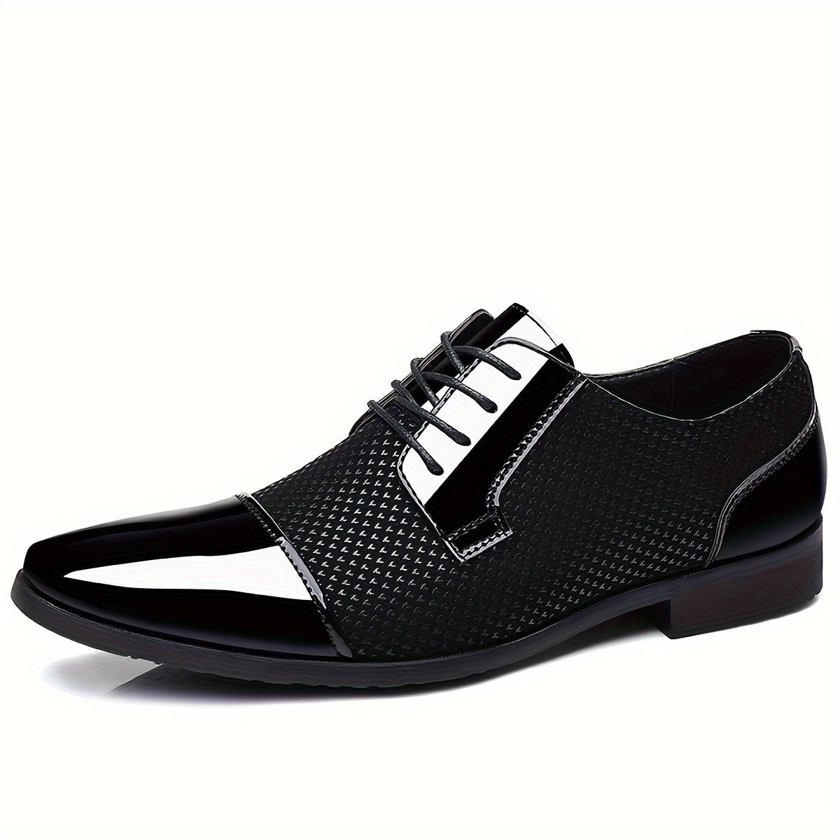 Men'S Dress Shoes Classic Lace-Up Formal Oxfords Modern Tuxedo Business Casual Scale Pattern Comfort Formal Shoes for Men Father'S Day Gift