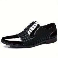 Men'S Dress Shoes Classic Lace-Up Formal Oxfords Modern Tuxedo Business Casual Scale Pattern Comfort Formal Shoes for Men Father'S Day Gift