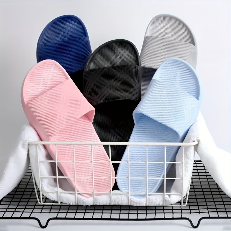 Men's Solid Color Open Toe Breathable Slippers, Comfy Non Slip Casual Durable Soft Sole Lsides, Men's Footwear
