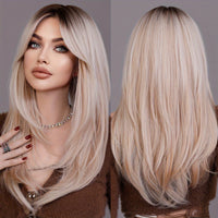 Long Wavy Dark Green Wig For Women Daily Use Natural Synthetic Miidle Part Wigs Layered Heat Resistant Music Festival