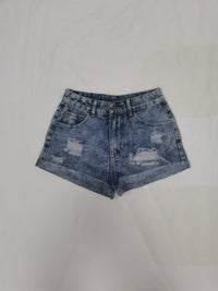 [Women's Fashion Denim Shorts] Fashion Hole Women's Denim Shorts