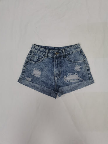 [Women's Fashion Denim Shorts] Fashion Hole Women's Denim Shorts