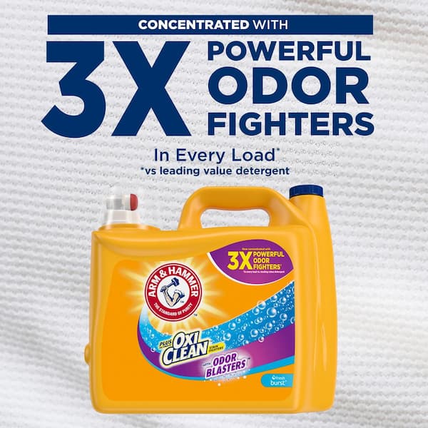 166.5 fl.oz. OxiClean Odor Blasters Fresh Burst Liquid Laundry Detergent, 128 Loads (4-Pack)