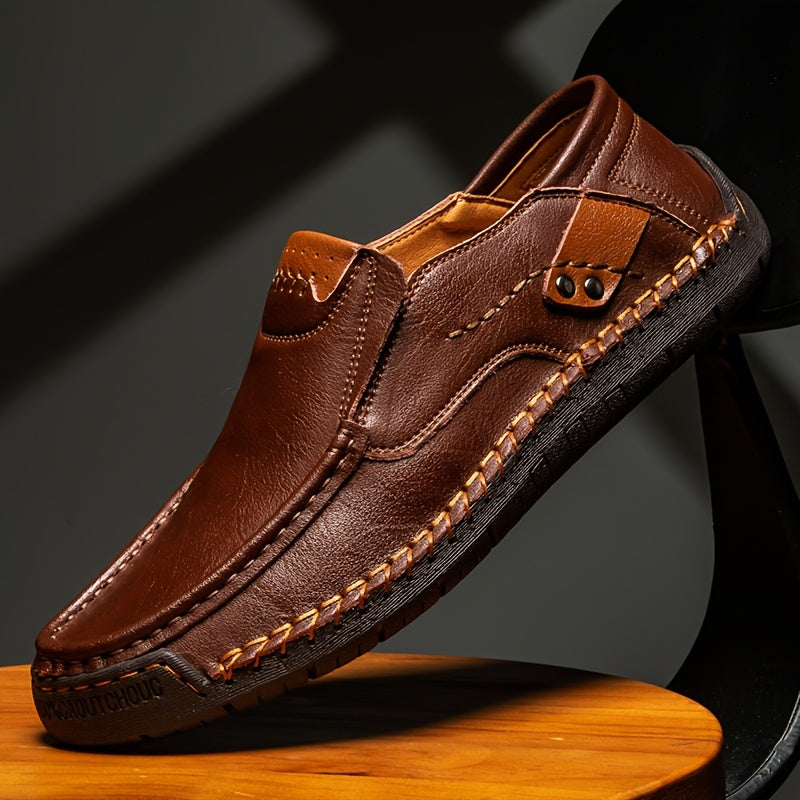 Men's Casual Shoes Fall One Step Lazy Large Business Casual Soft Sole Bean Shoes Dad Men's Shoes