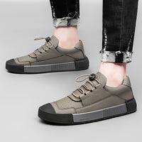 CLOHOO Brand Men'S Shoes with Rubber Soles, Stylish Sports Casual Shoes, Street-Style Skate Shoes, Popular New Breathable Soft-Soled Comfortable Men'S Shoes, Youth British Style Men'S Footwear.
