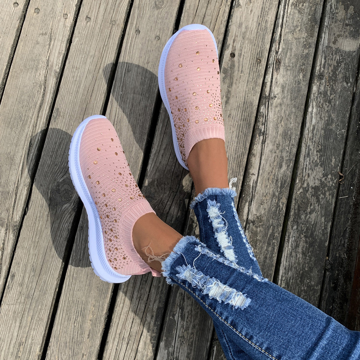 [Breathable Sneakers] Lightweight Breathable Women's Colorblock Mesh Platform Sneakers | Low Top Lace Up Shoes