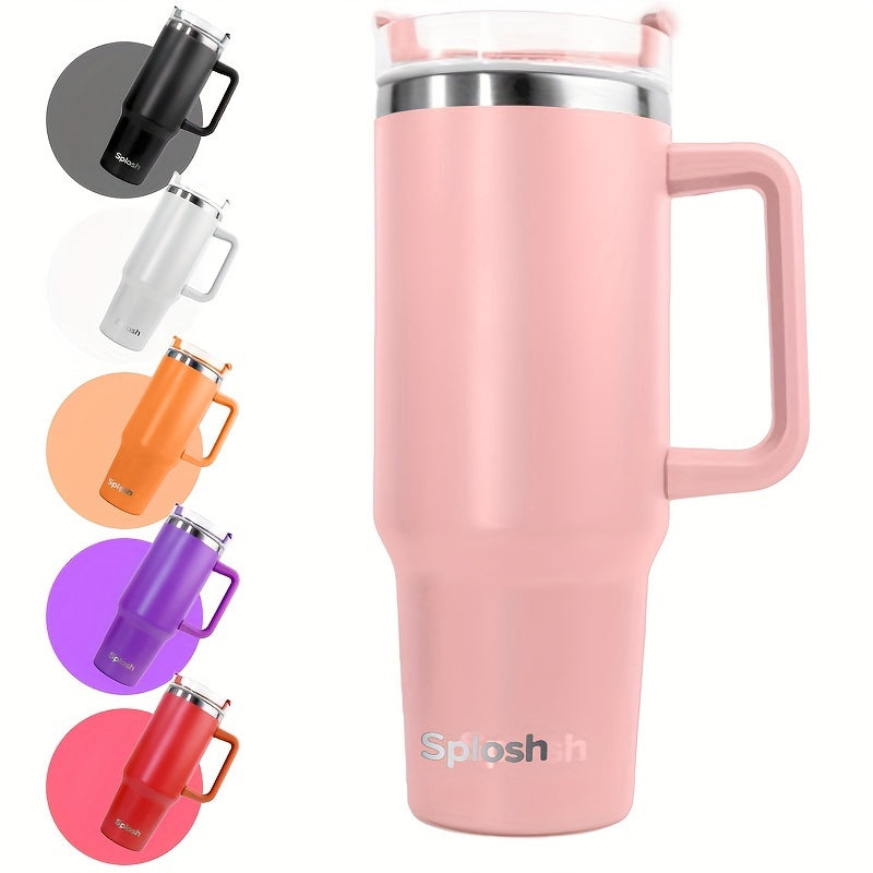 40 Oz. Insulating Glass With Handle And Straw Cover, Vacuum Reusable Stainless Steel Water Bottle, Double-layer Vacuum Insulation, Beverage Insulation And Long-lasting Cold Preservation. Coffee Cups, Christmas Cups, Local War