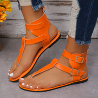 Womens Solid Color Thong Sandals with Stylish Buckle Detail - Ultra-Lightweight & Soft Sole - Effortless Casual Beach Shoes for Summer Escapes - Perfect for Koningsdag/Kings Day Celebrations