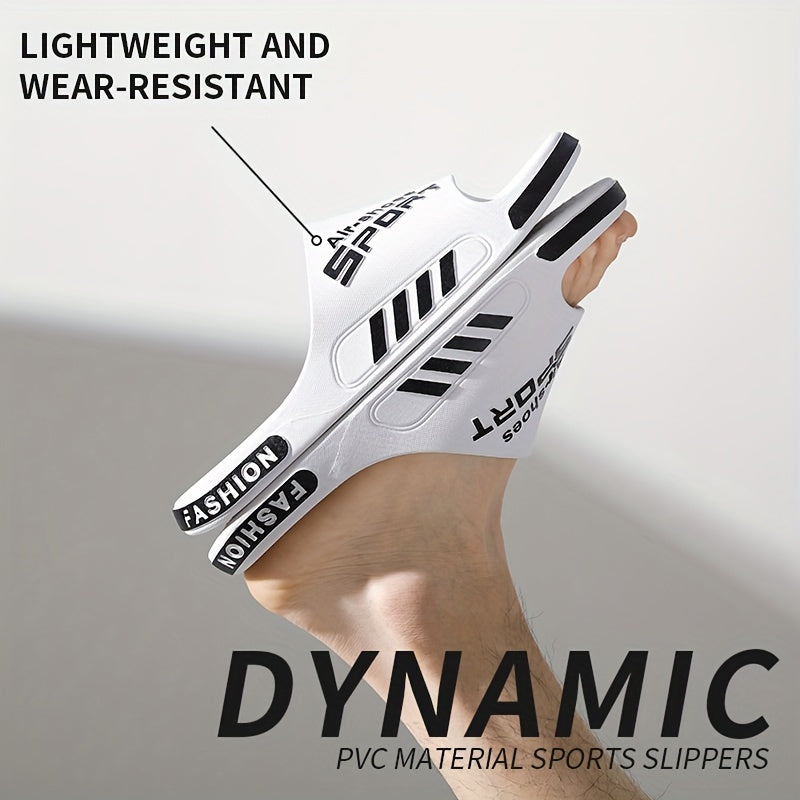 Men'S Casual Summer PVC Slippers - Non-Slip, Wear-Resistant Sole, Comfortable Slip-On Sandals for Outdoor & Indoor Use, Outdoor Footwear | Casual Slipon Shoes | PVC Upper Sandalssuitable for Men & Women