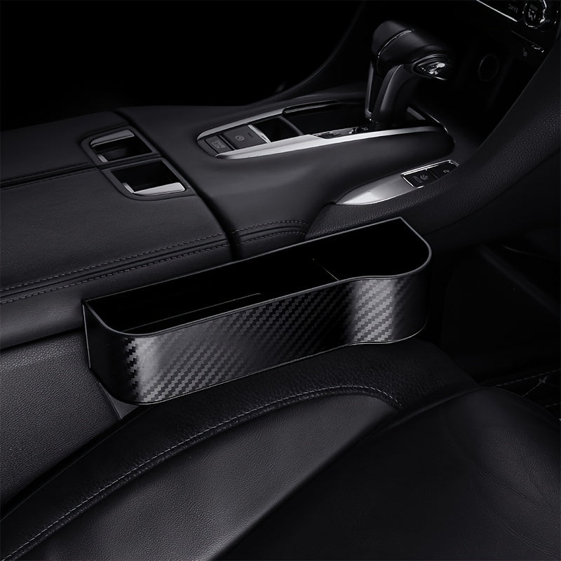 [Car Seat Organizer] Lightweight ABS Car Seat Gap Organizer with Cup Holder | Console Side Pockets Storage Box for Enhanced Organization, Car Storage