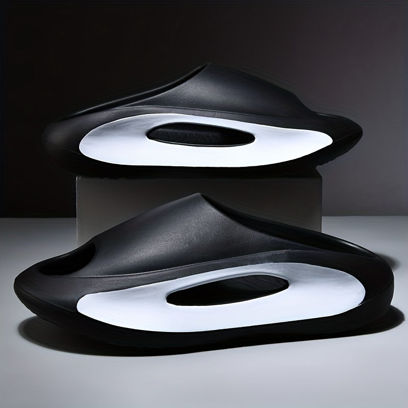 Men's Slippers Anti-collision Design Stepping On Feces Feeling Slippers Men's Bath Home Thickened Sole Heightened Sandals And Slippers Women