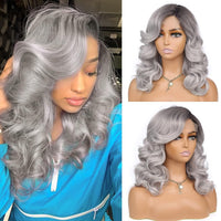 [130% Density Heat Resistant Wig] Chic Bob Wig for Women - Loose Curly, Side Part, Synthetic Lace Front in Black & Brown, 130% Density, Heat Resistant, Perfect for Cosplay & Daily Wear, Short Wig, Perruque