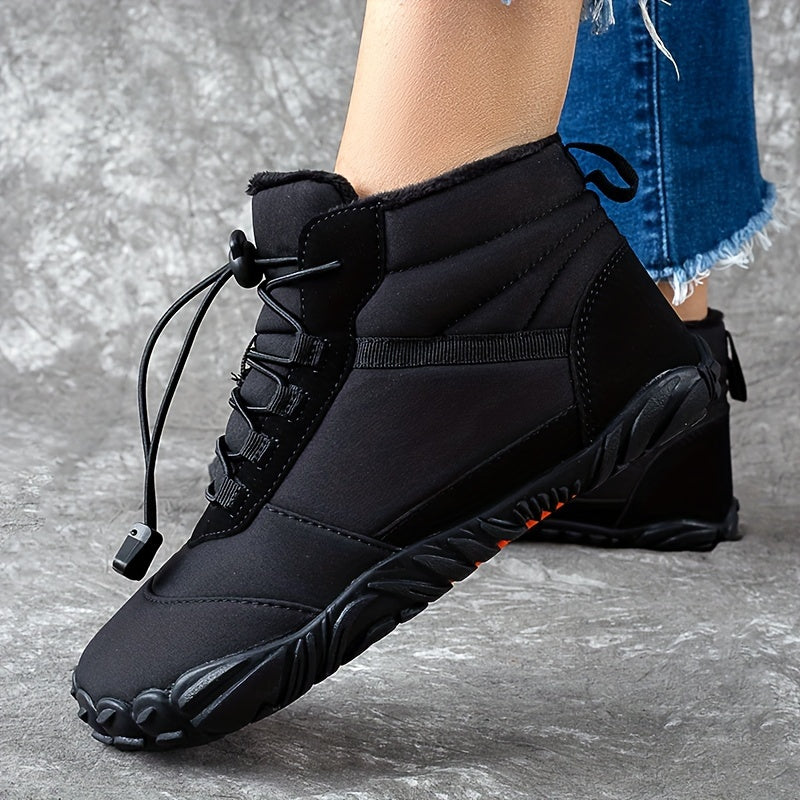 Waterproof Snow Trekker Boots - Insulated, Non-Slip, Warm, Ankle High, Lace Up Hiking Shoes for Women - Perfect for Winter Outdoor Activities, Hiking, and Snowy Weather Conditions