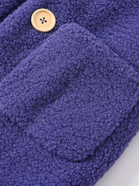 JOMAKE Girls' Winter Coat - Pastel Pink & Ombre Jacket with Button Front Closure, Soft Fleece-Lined Lapel Collar, Non-Stretchy Fabric for Everyday & Formal Events, Long Sleeve Casual Outerwear for School, Travel - Cute Korean