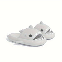 Comfy Shark Cartoon Slides - Unisex Slippers with Soft Wear-Resistant Soles for Casual Summer Outdoor Beach Wear - Breathable, Lightweight, and Easy to Clean