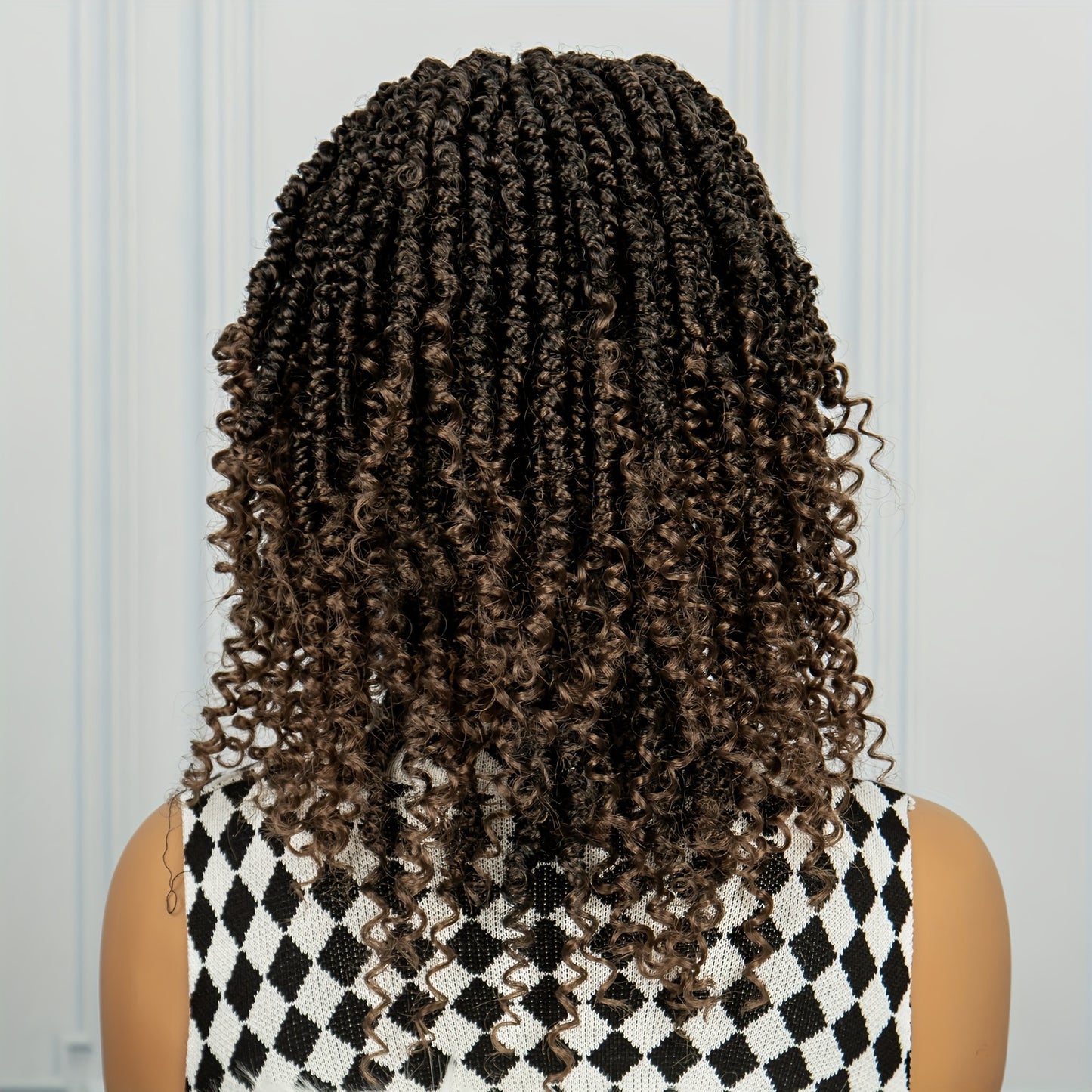 Braids Wig Curly Braids Wig Synthetic Lace Wig Beginners Friendly Heat Resistant Wig For Women