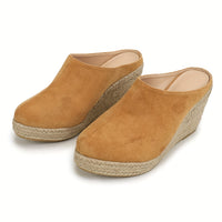 Chic Espadrille Wedge Sandals for Women - Comfortable Closed Toe Design, Easy Slip-On Access, Ideal for Casual Summer Wear & Stylish Outfits