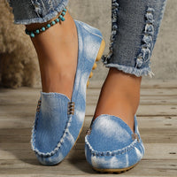 [Comfortable Loafers] Comfortable Round Toe Loafers | Women's Solid Slip On Shoes, Women's Footwear