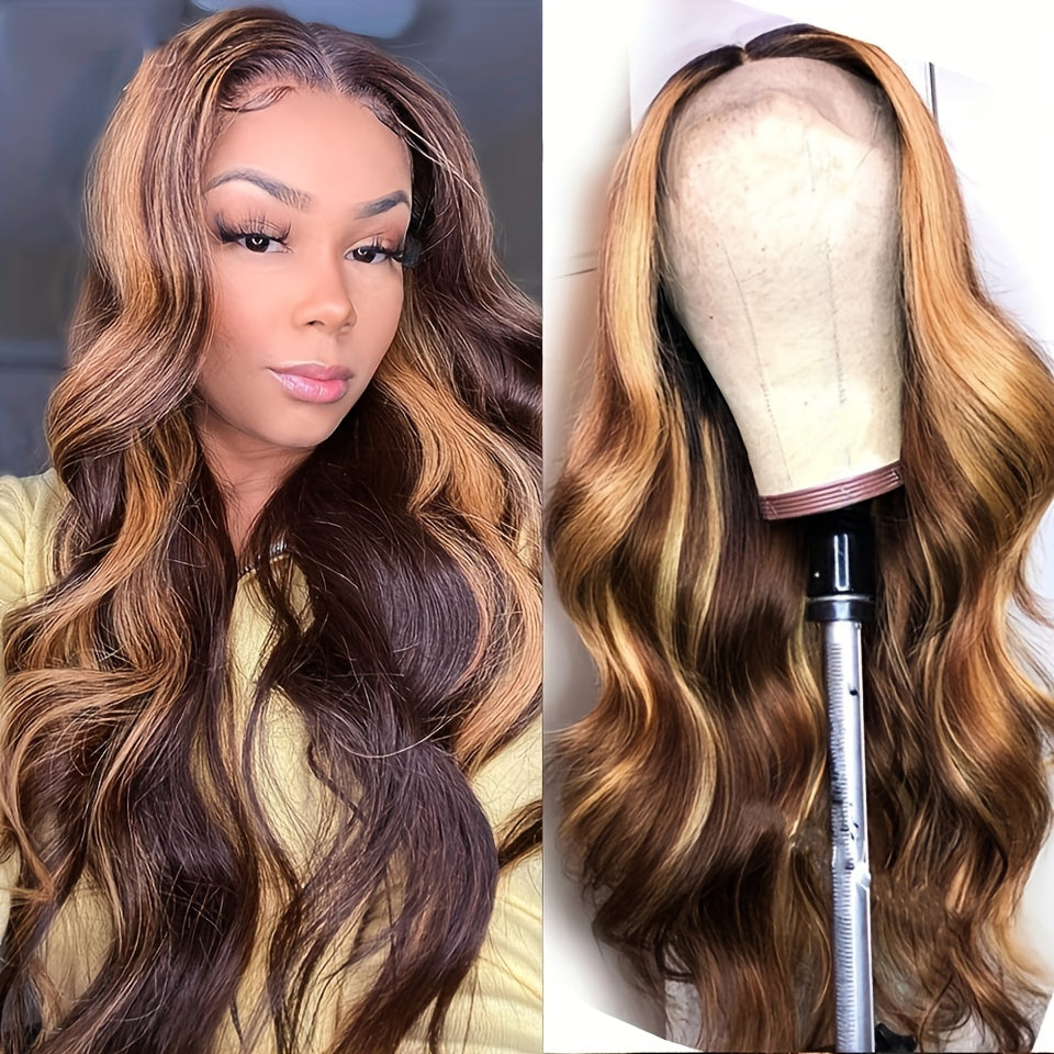 250% Density Ultra-Lush Honey Blonde Body Wave Wig - 13x6x1 T-Part Remy Human Hair with Pre-Plucked Natural Hairline & Baby Hair