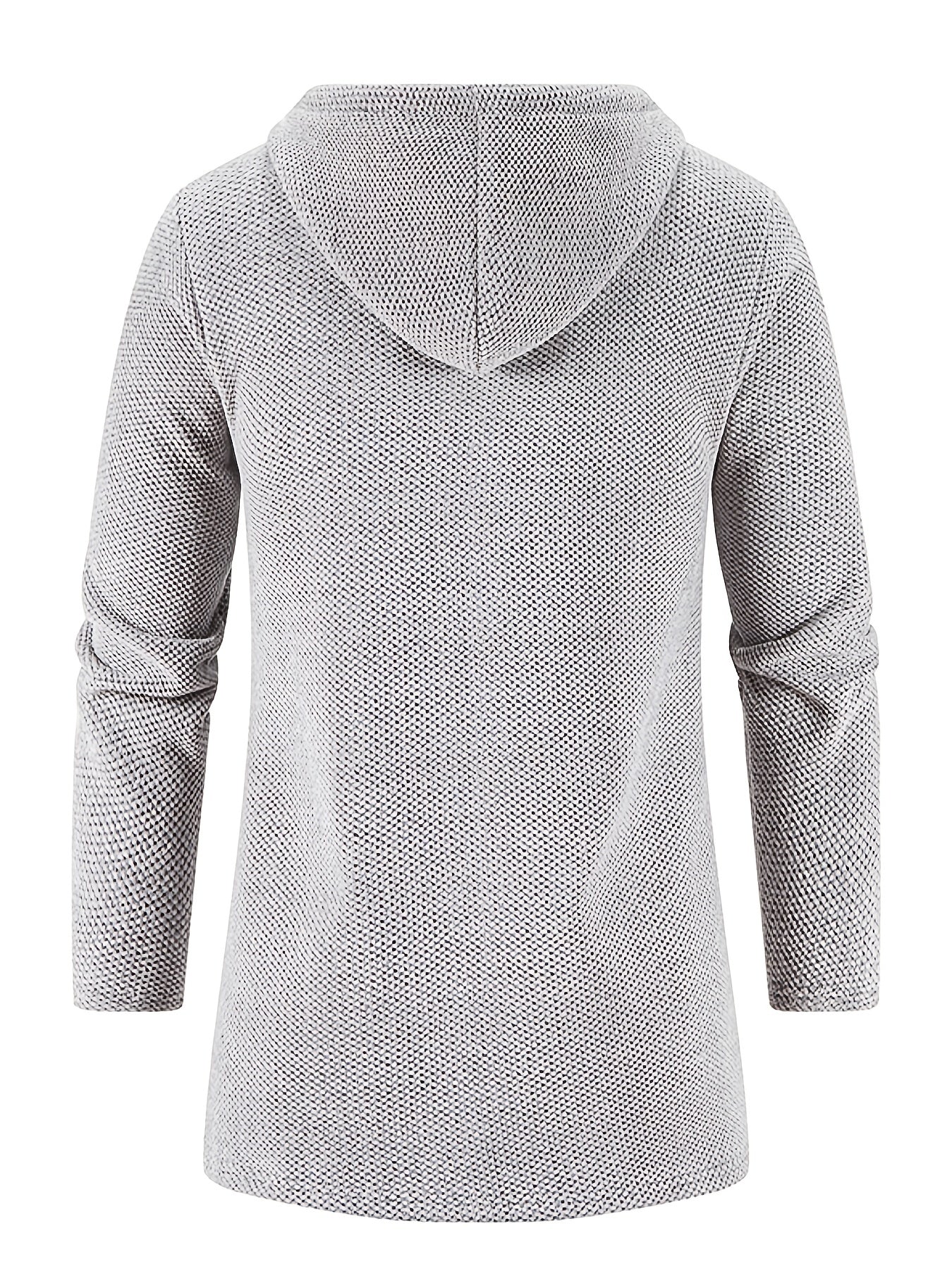 Men's Autumn And Winter Plush Thick Warm Mid Length Hooded Cardigan Best Sellers