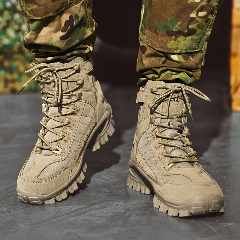 Mens Premium Suede Hiking Boots - Ultra-Durable, Anti-Skid Traction, Pillow Comfort - Perfect for Excursions, Trekking, and Hunting Adventures