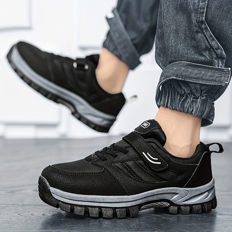 [Comfortable Casual Shoes] Breathable Men's Casual Shoes - Soft Sole, Elastic Shoelaces, Non Slip, Comfortable, Durable Walking Shoes