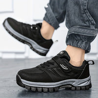 [Comfortable Casual Shoes] Breathable Men's Casual Shoes - Soft Sole, Elastic Shoelaces, Non Slip, Comfortable, Durable Walking Shoes