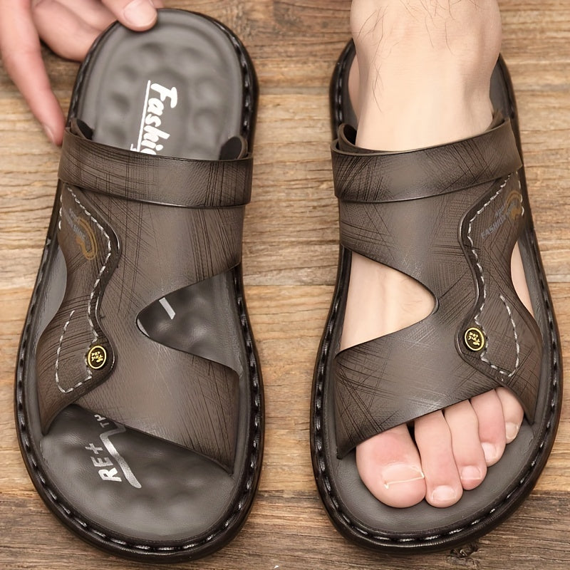 Lightweight Quick-Drying Men's Non-Slip Sandals, Comfy Beach Shoes for Summer