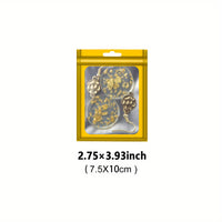 [Holographic Zipper Lock Bags] 100-Pack Holographic Zipper Lock Resealable Bags | Moisture-Proof Aluminum Foil Polyester Film Flat Transparent Window Pouch for Electronics/Jewelry/Cosmetics Organization, 4 Size Options, Non-f