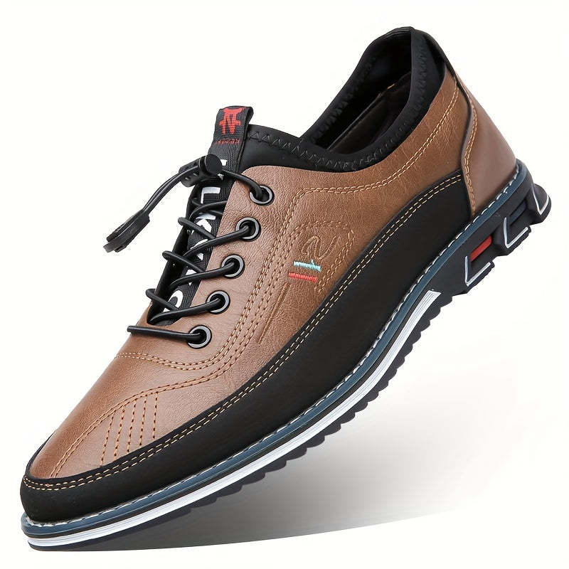 PLUS SIZE Non Slip Men's Casual Shoes With Adjustable Buckle, Comfy Soft Sole For Outdoor Activities