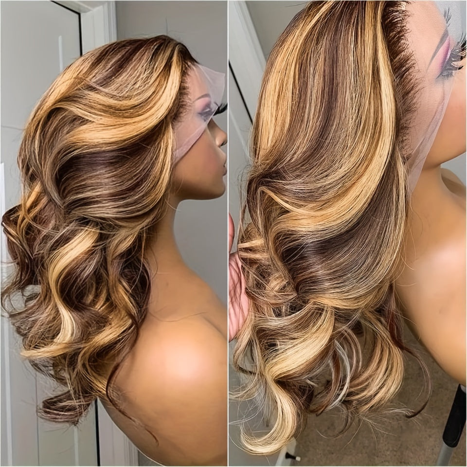 250% Density Ultra-Lush Honey Blonde Body Wave Wig - 13x6x1 T-Part Remy Human Hair with Pre-Plucked Natural Hairline & Baby Hair